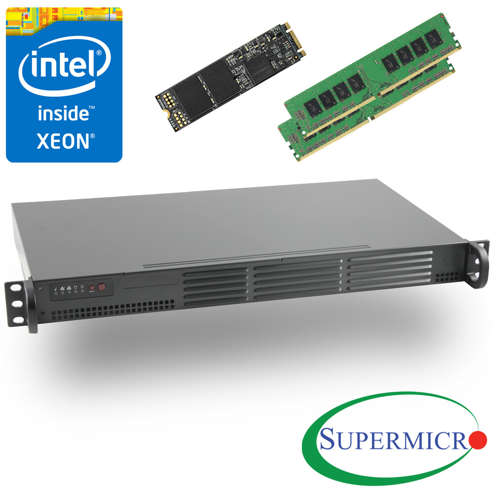 Supermicro Intel Xeon D-1541 8-Core 1U Rackmount 2 x 10GbE, 32GB ECC & 256GB SSD