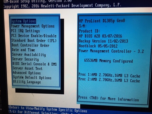 HP PROLIANT DL385p G8 2X AMD Opteron 6284 SE 2.70Ghz 64GB Memory no HDD DVDRW