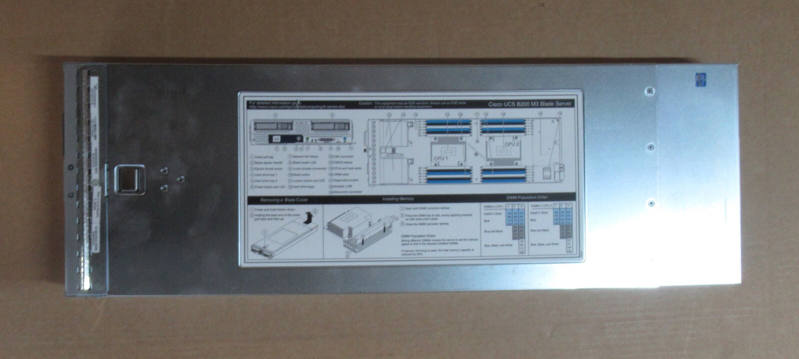 Cisco UCS B200 M3 Blade Server Chassis, Baffle, Console Port Only No Motherboard