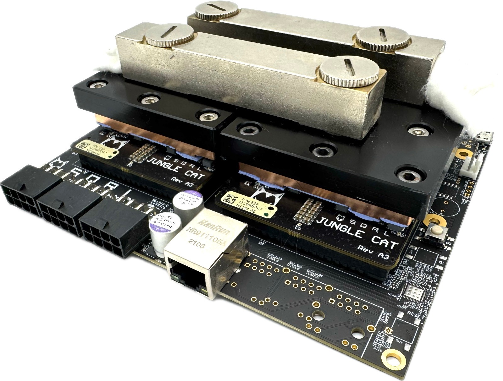 SQRL Jungle Cat, Direct Liquid Cool, with 2x Xilinx Virtex UltraScale+ XCVU35P