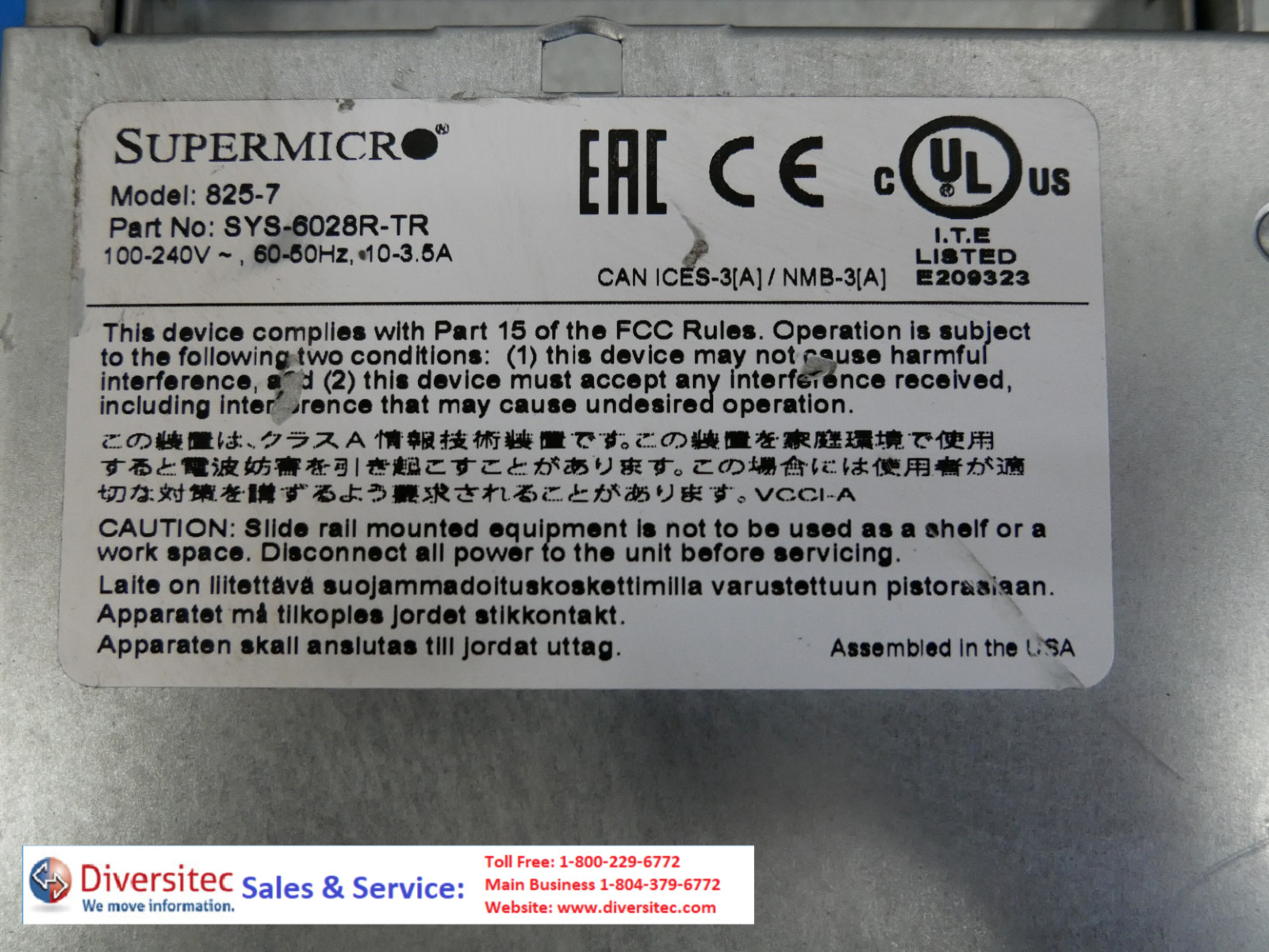 SuperMicro SuperServer 6028-R-TR