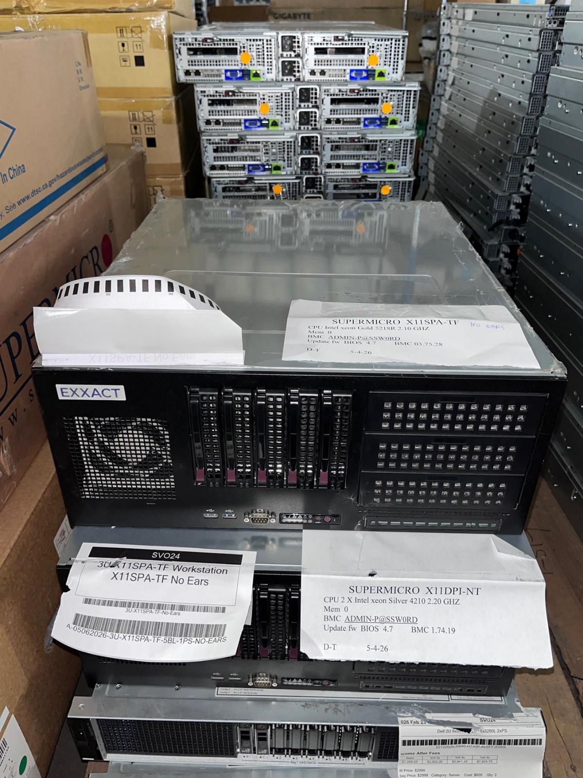 GPU Desktop Server Supermicro X11SPA-TF Xeon 5218R 20 Core 32GB DDR4 7x PCI-E