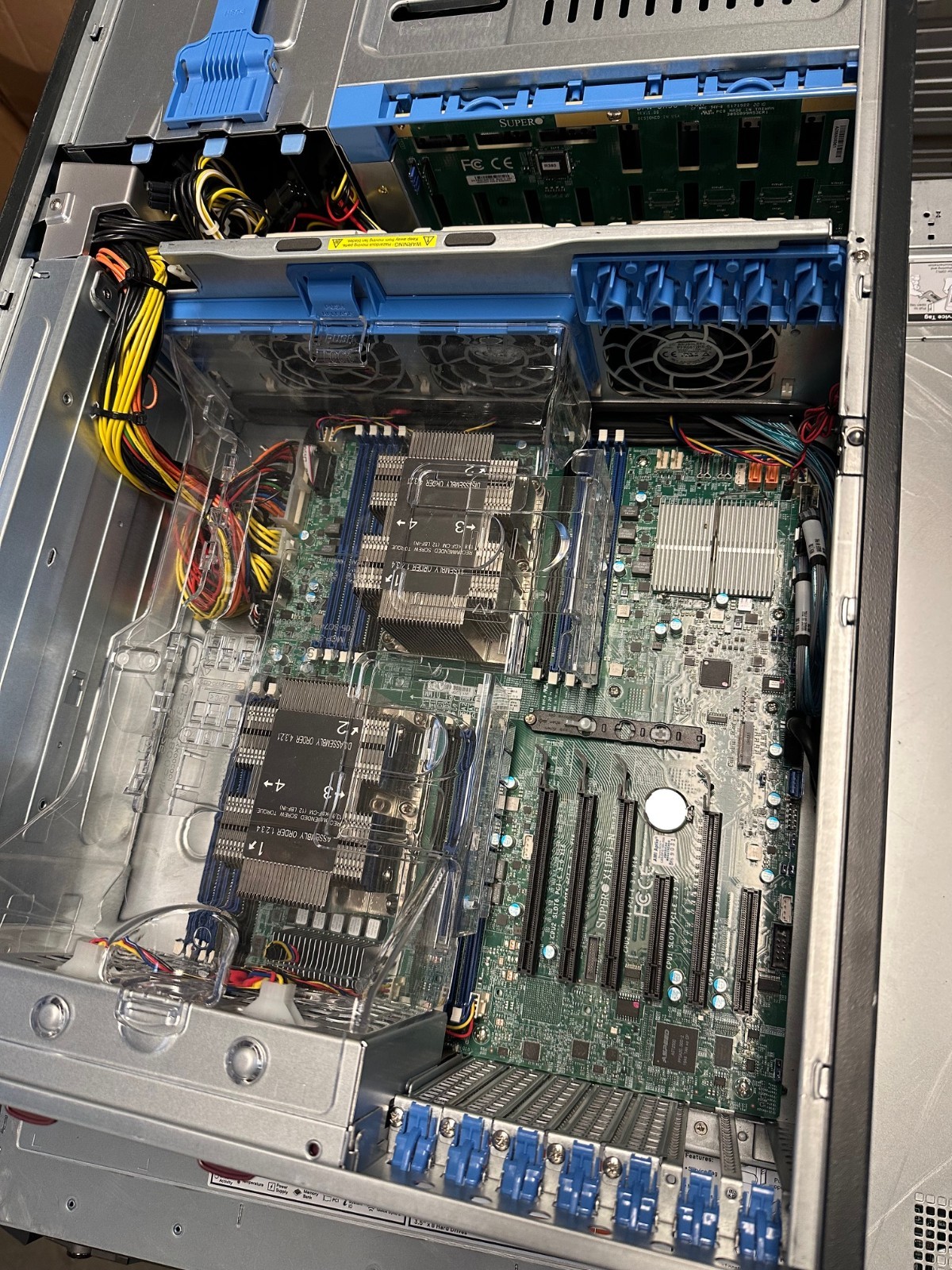 SuperMicro Full Height Tower Server 7049P-TR 2x Xeon 8168 48 Cores 2.7Ghz 32GB