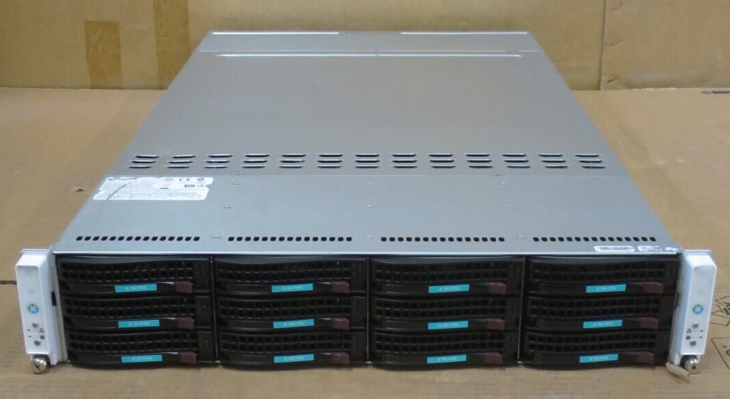 Supermicro CSE-827 2 x Node 4x E5-2630v3 128GB Ram 12×3.5″ Bay X10DRT-H Server