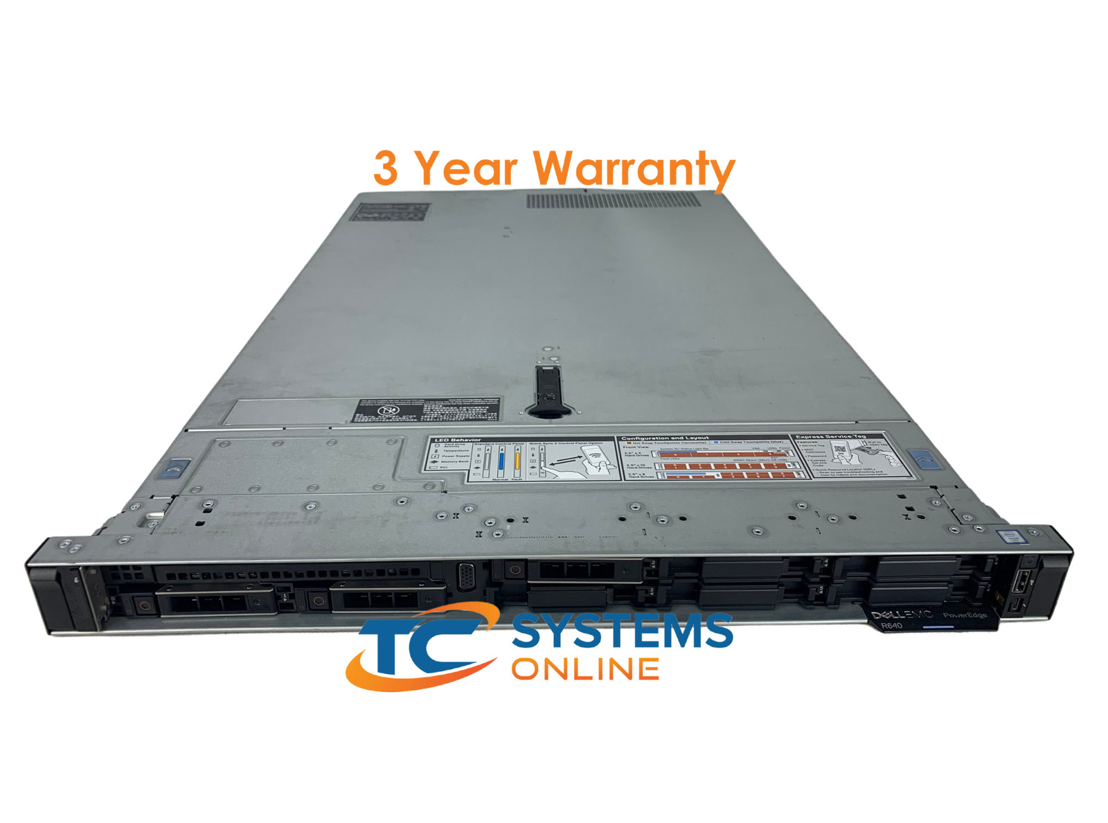 Dell Poweredge R640 2x Gold 5118 2.3GHZ =24C/48T 32GB 3x HD TRAY H730P