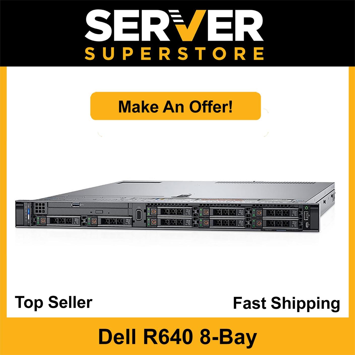 Dell PowerEdge R640 Server 2x Silver 4116 = 24 Cores H730P 256GB 1x NEW 1TB SSD