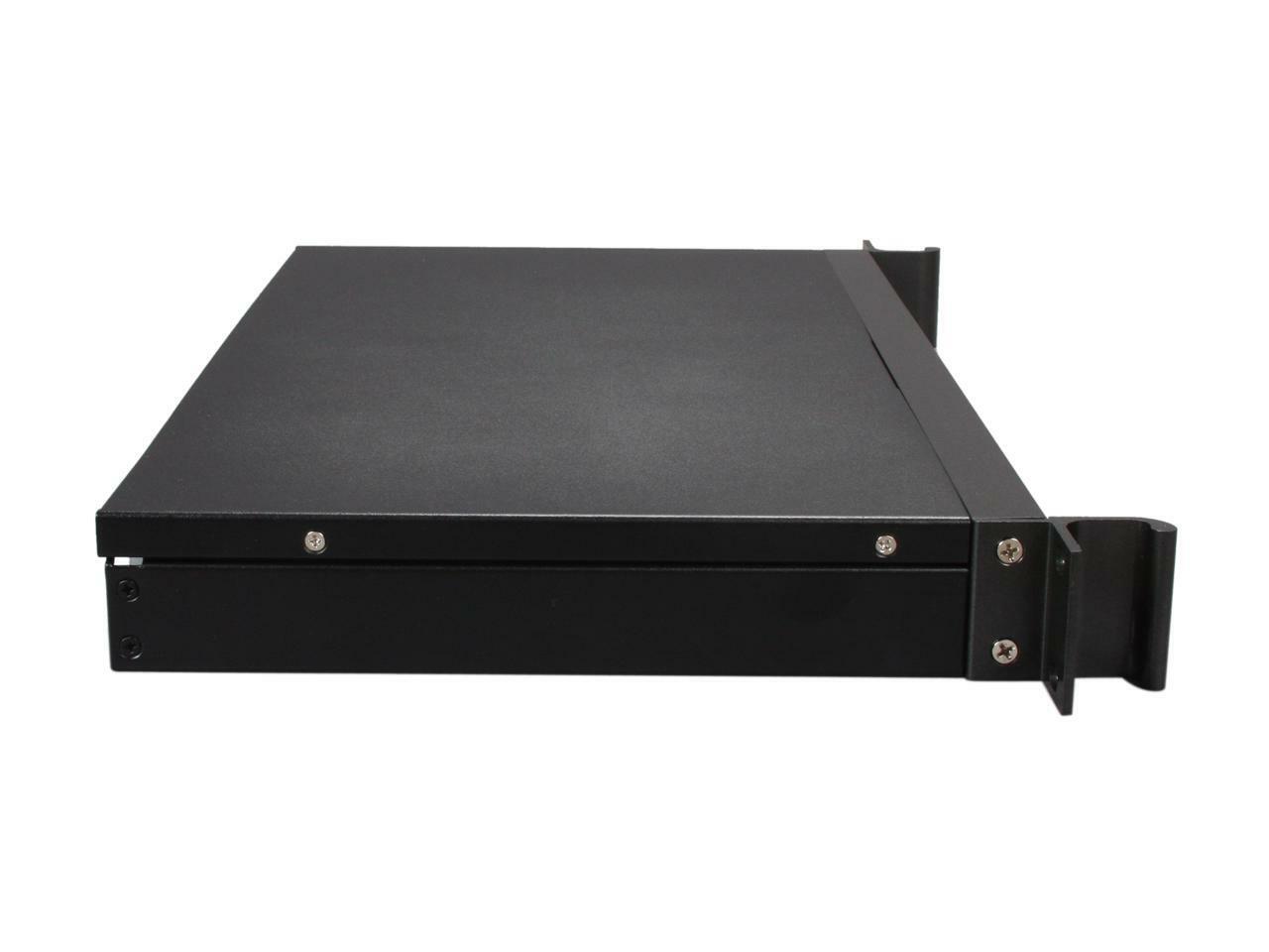 iStarUSA D-118V2-ITX-30FX8 Black Metal / Aluminum 1U Rackmount Compact Server Ca