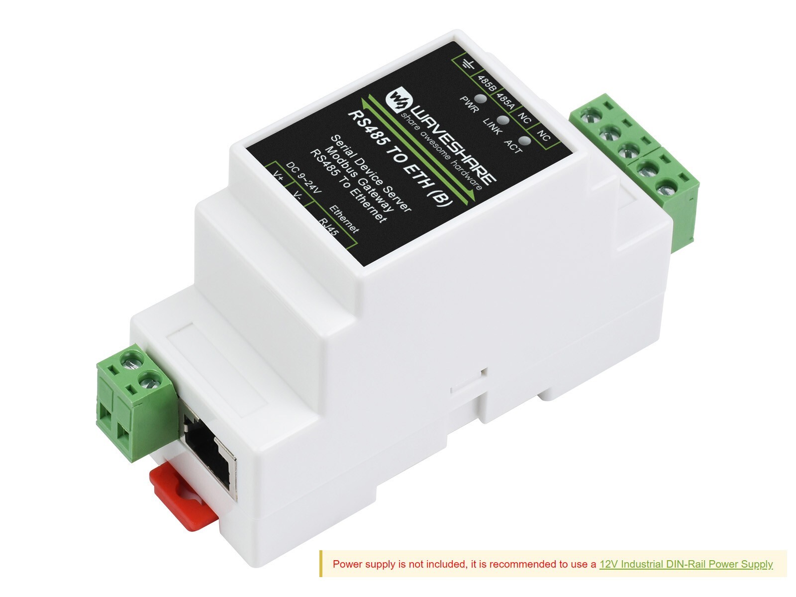 Waveshare Industrial serial server RS485 to RJ45 Ethernet TCP/IP