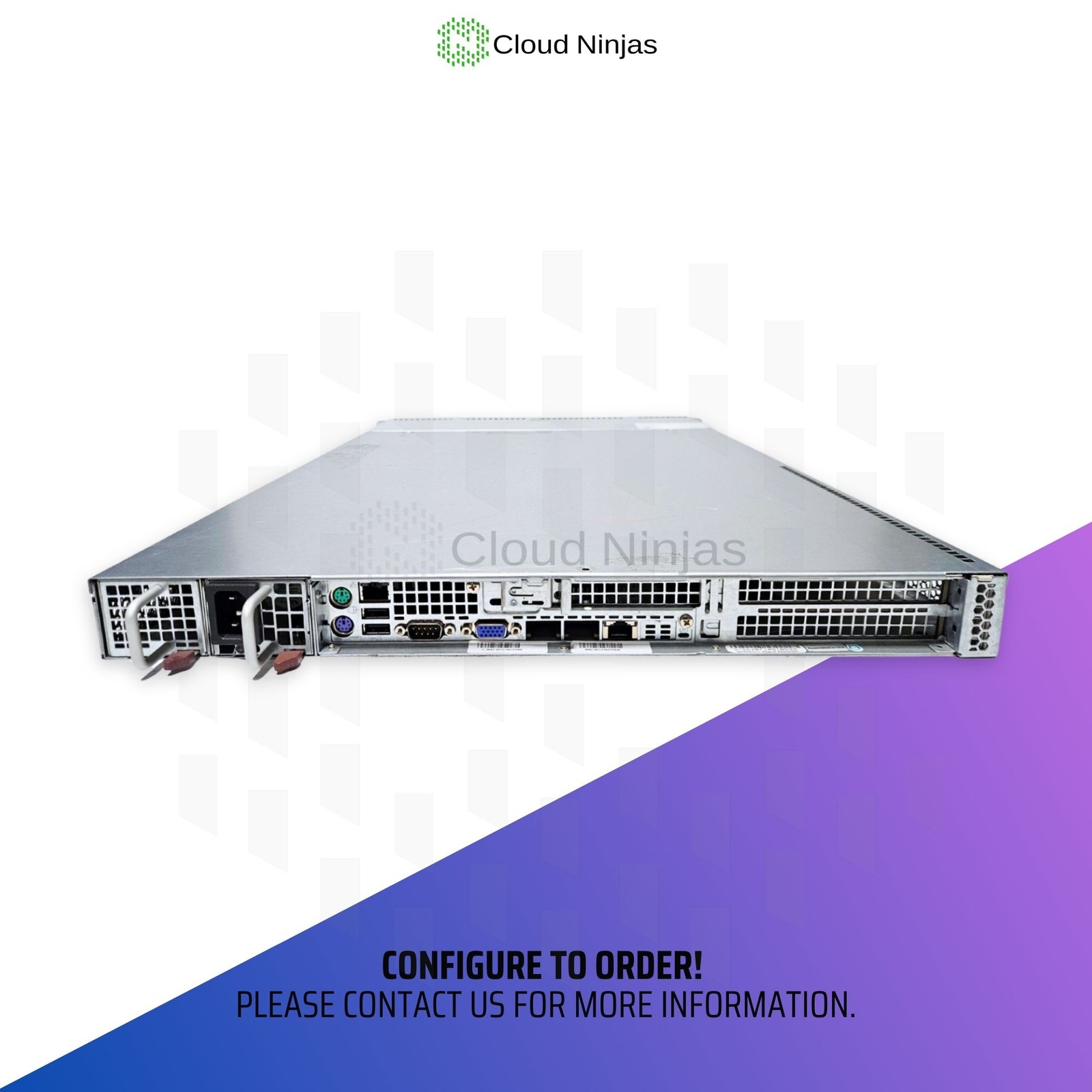 Cloud Ninjas AGS-4LS 1U 4 Bay Server AMD EPYC 9354P 32 Core DDR5 ECC NVMe M.2