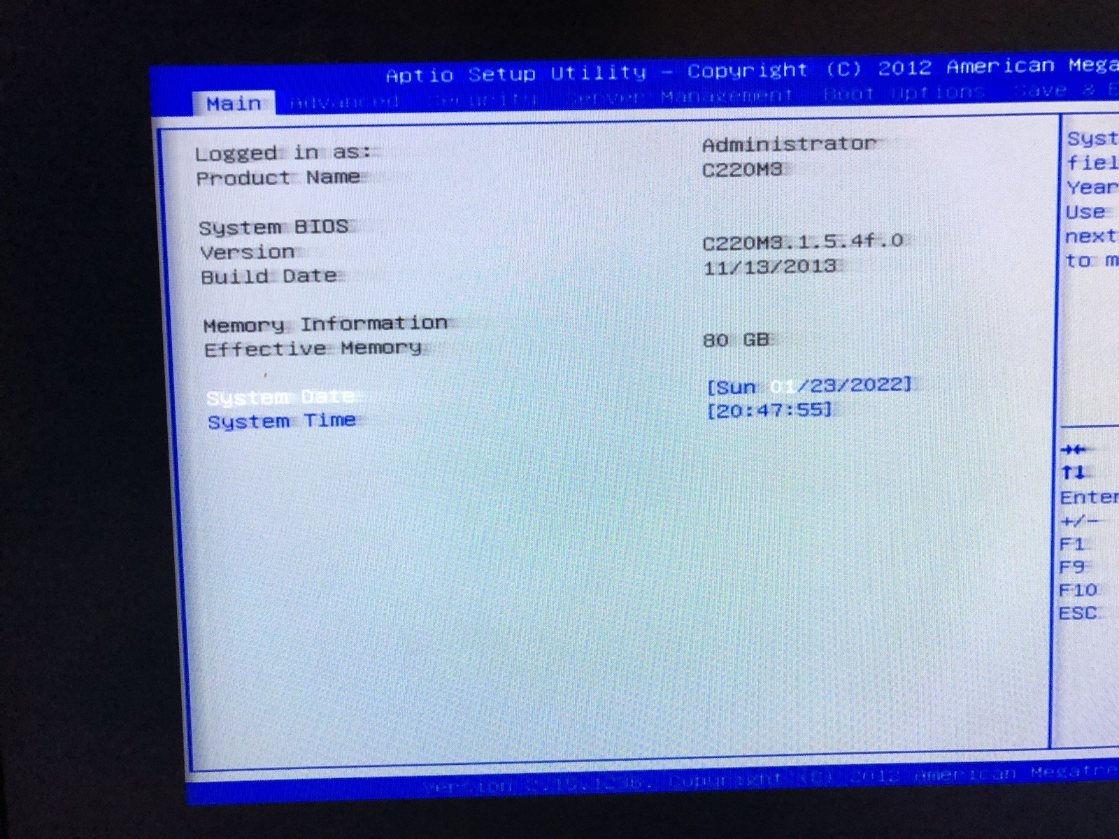 UCS C220 M3 SFF (2xXeon E5-2690, 128 GB memory, HDDx4) server.