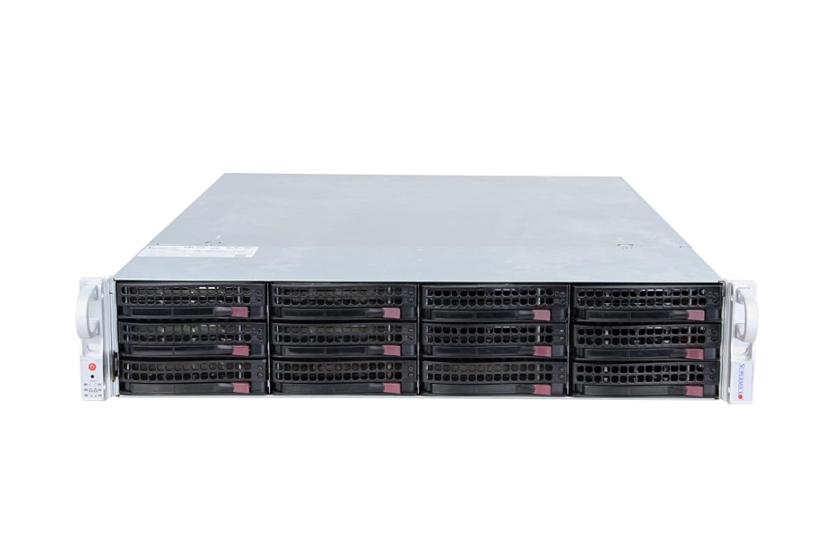 Supermicro 6029P-E1CR12T, 2 x Gold 6230, 256GB RAM, 2 x 3.84TB & 2 x 960GB SSDs