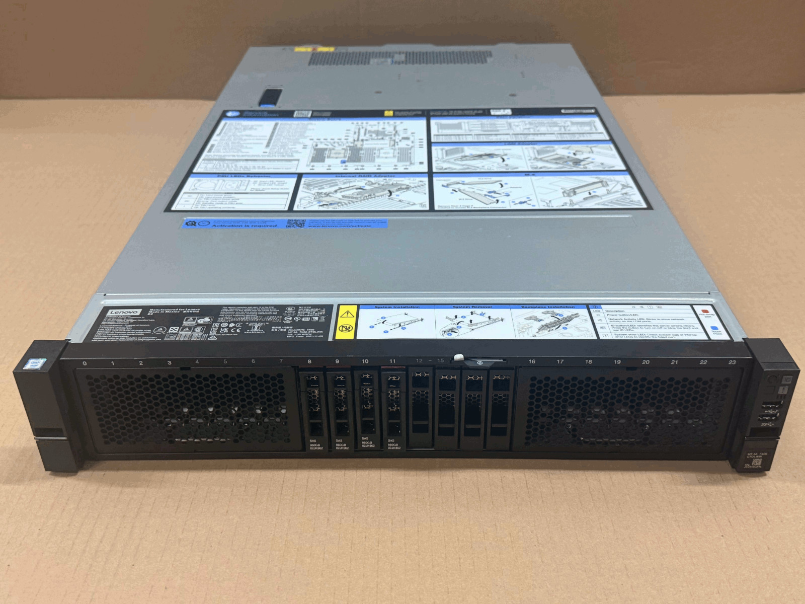 Lenovo SR650 2x Xeon Gold 6140 2.3GHz 16Gb 930-8i RAID 2U Server – 7X06