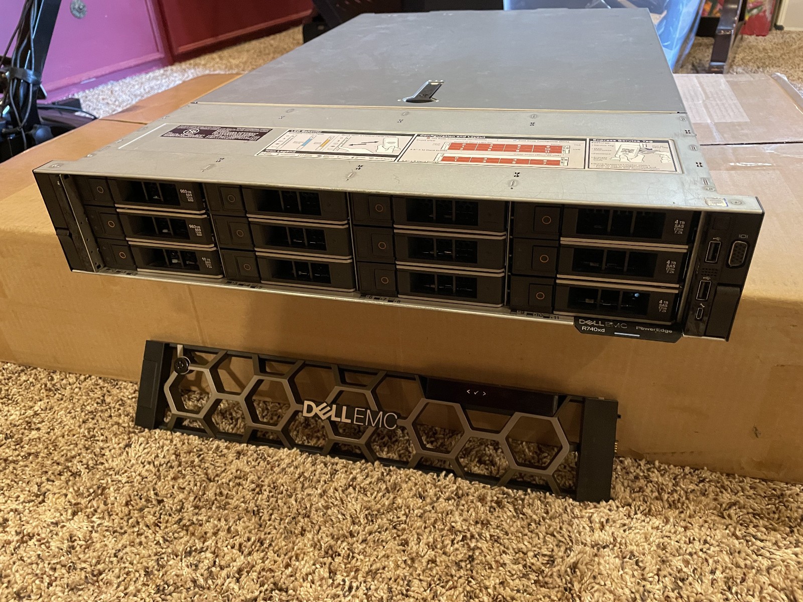 Dell R740XD 12LFF 2U Server 2x Xeon 6238R 56 CORE 384GB ECC DDR4 2x1G 2x10G