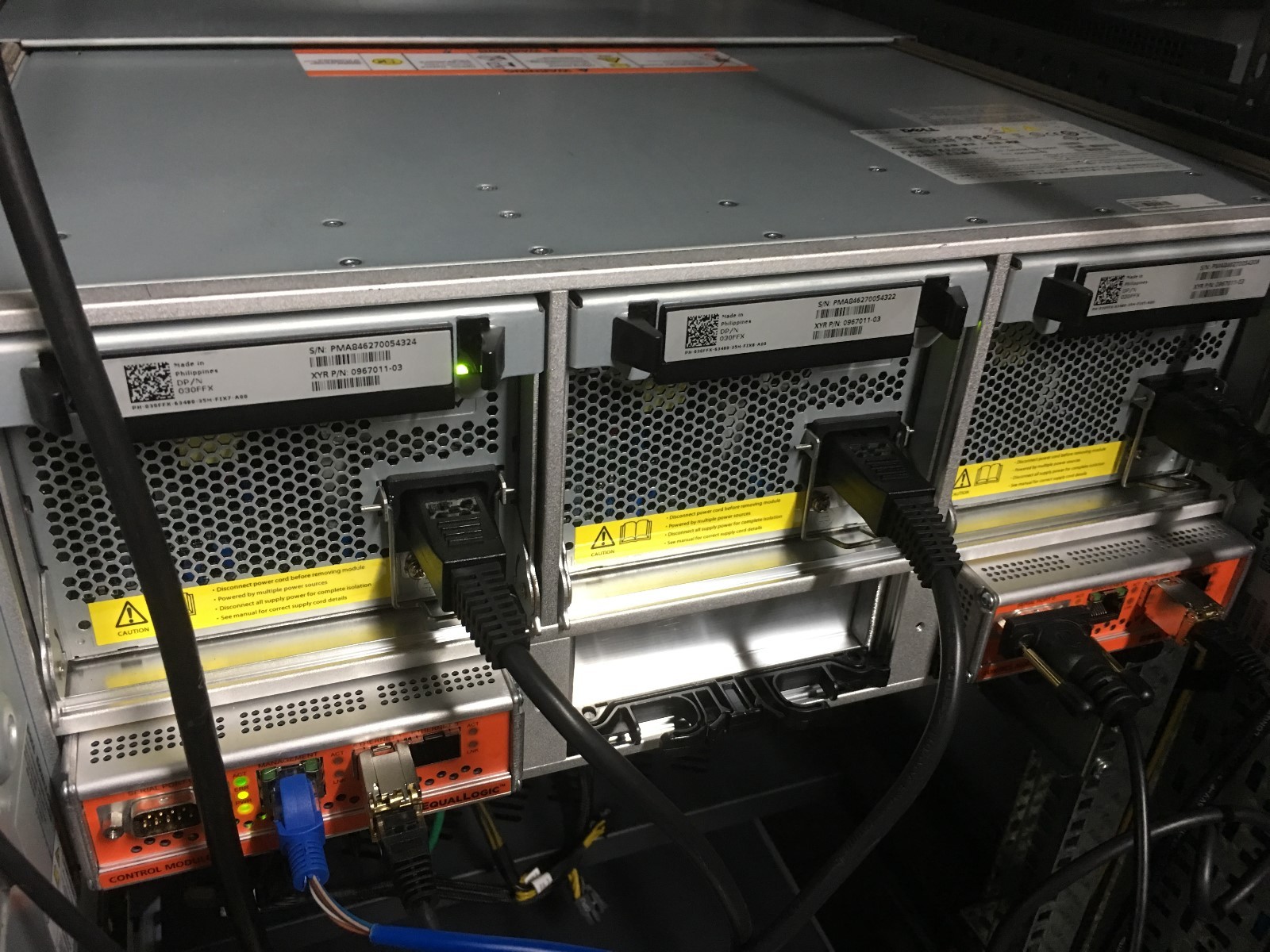 Dell EqualLogic PS6500E virtualized iSCSI SAN Dual controllers 48TB Storage