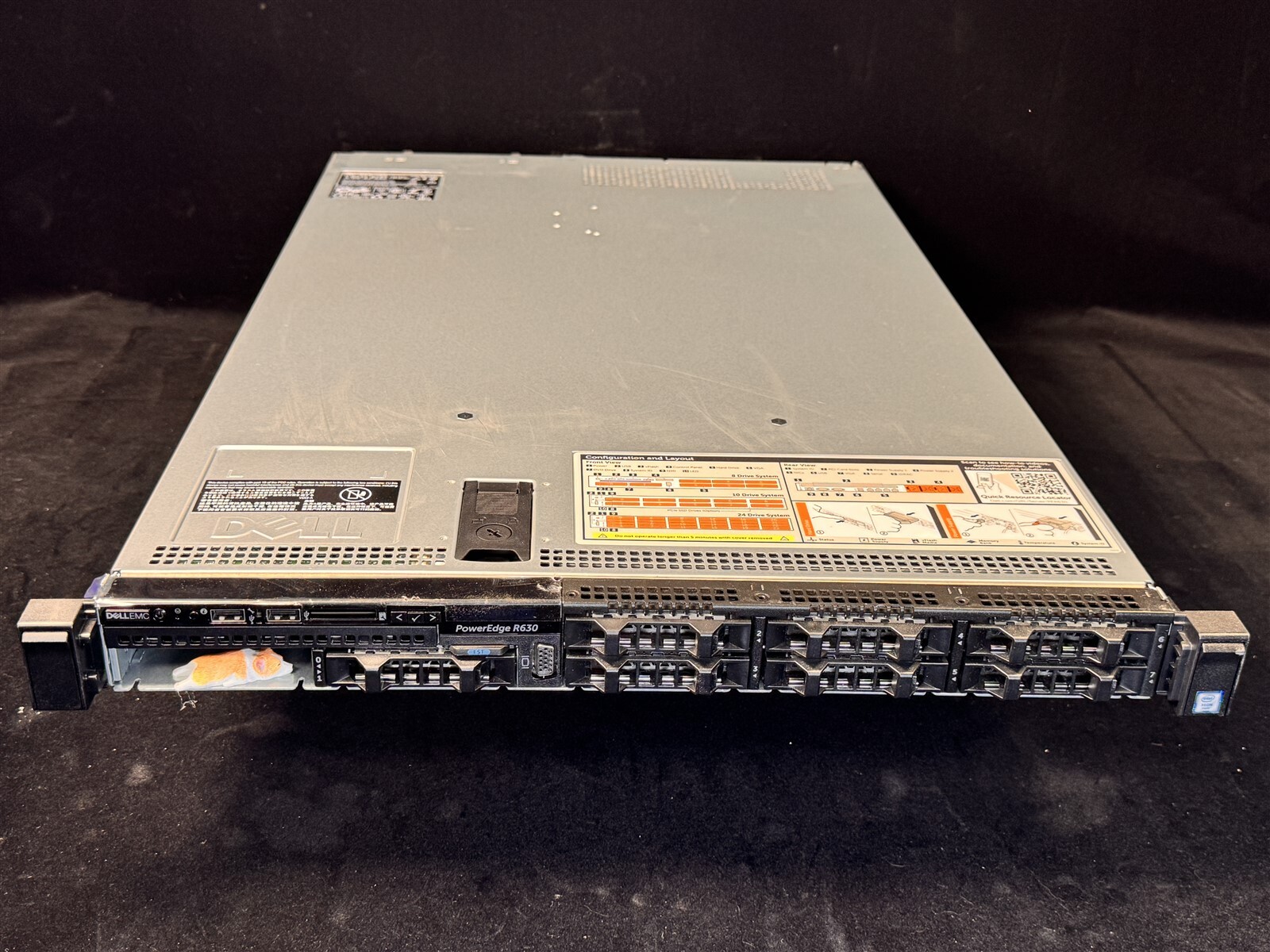 DELL POWEREDGE R630 8SFF 2x 10 CORE E5-2650V3 2.3GHz 64GB RAM 4x 300GB SATA S130