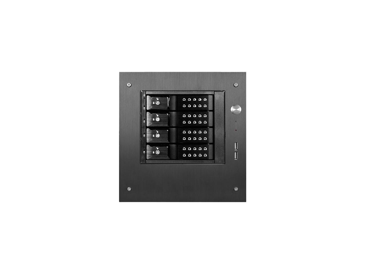 iStarUSA S-35-DE4BK Black Aluminum / Steel Tower Compact Stylish 4 x 3.5″ Hotswa