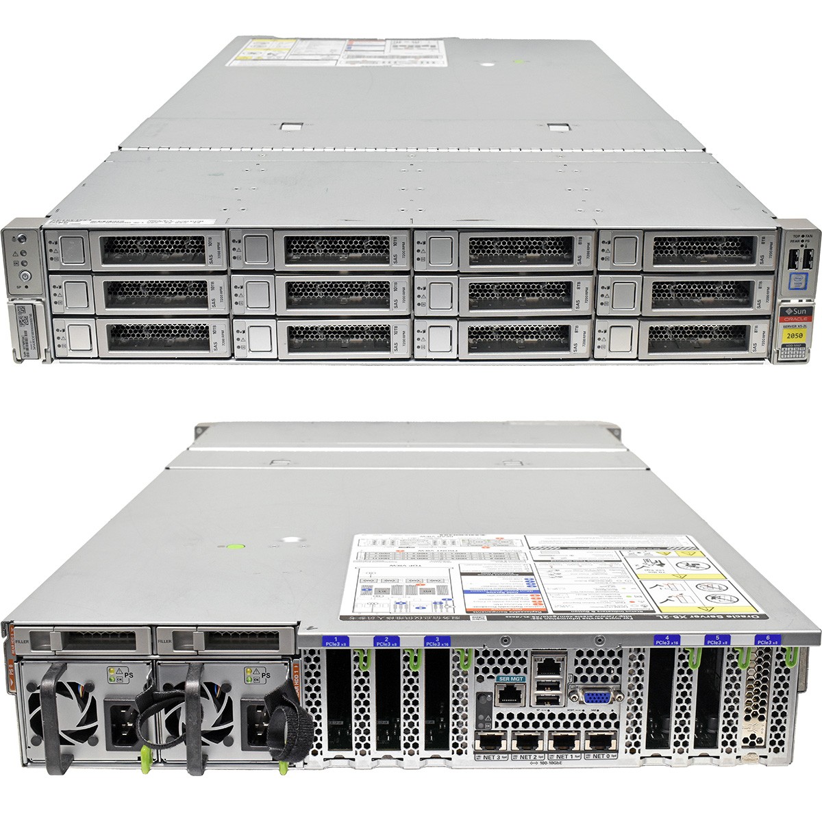 Sun Oracle X5-2L Rack Server 2xE5-2630 v3 32GB RAM 12xLFF 3.5 2xSFF 2.5 No HDD