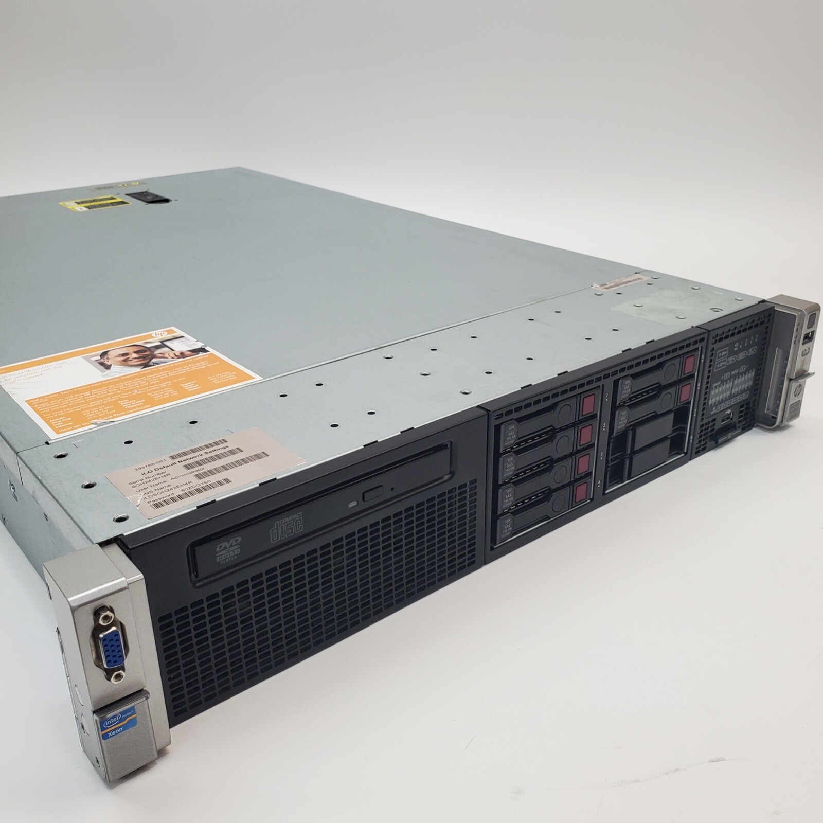 HP ProLiant DL380p G8 Server 2X Intel Xeon E5-2643@3.3Ghz 32GB RAM 876GB 15K SAS