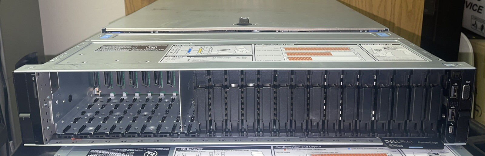 Dell PowerEdge R740XD 2X INTEL GOLD 5115 2.40GHZ NO RAM/NO HDD BAREBONE Server
