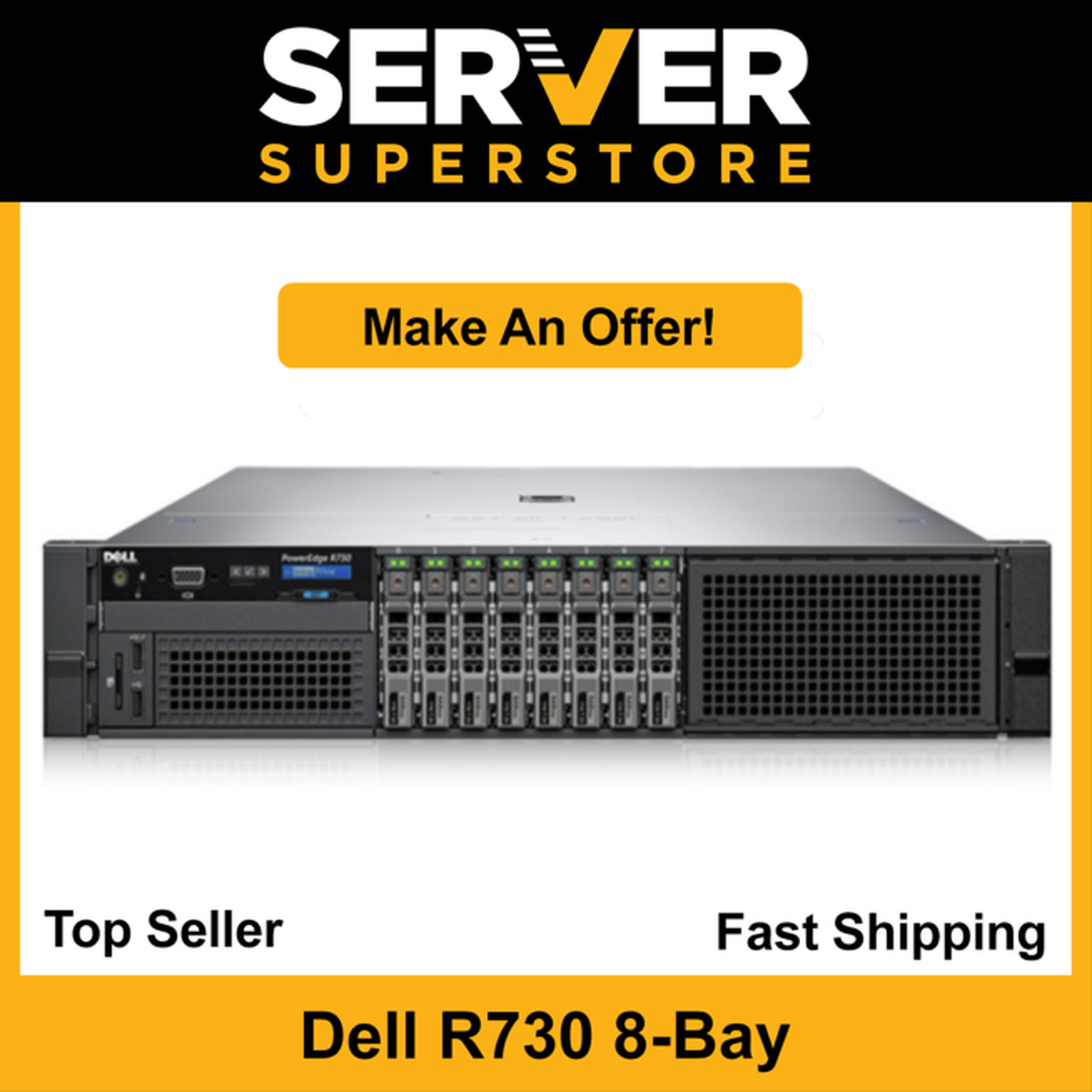 Dell PowerEdge R730 Server 2x E5-2620 V4=16 Cores H330 32GB RAM 2x NEW 250GB SSD