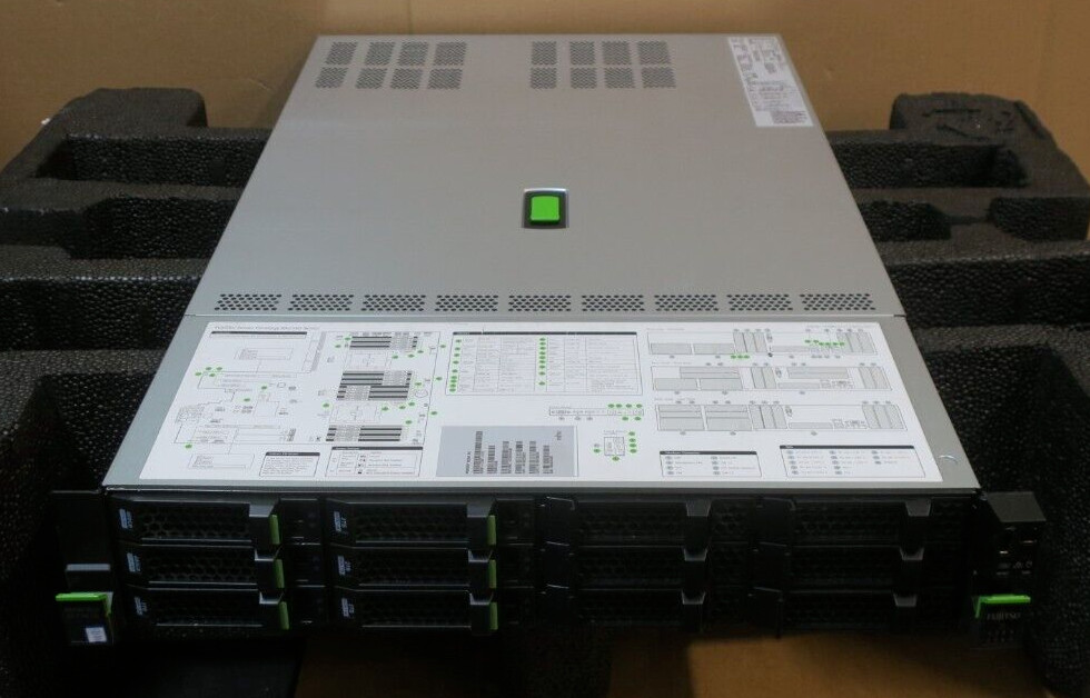 Fujitsu Primergy RX2540 M4 8C Silver 4108 64GB RAM 8.96TB Storage 12-Bay Server