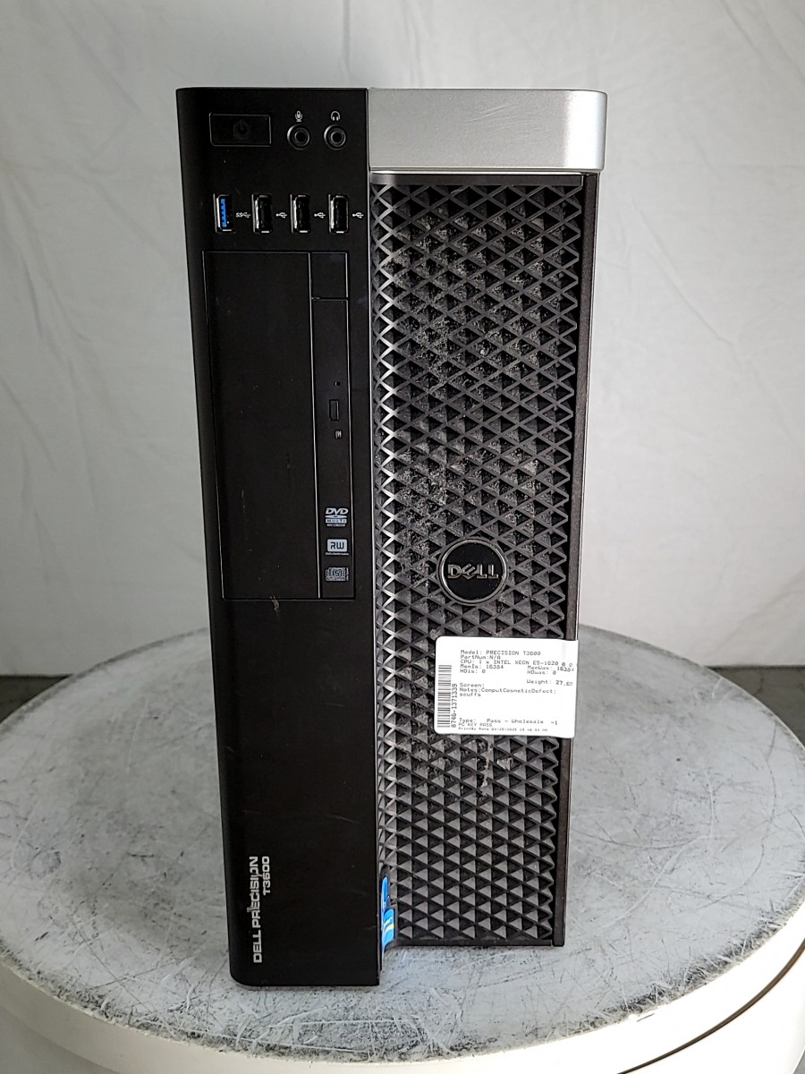 DELL D01T PRECISION T3600 Tower Server XEON E5-1620 16GB PERC H310
