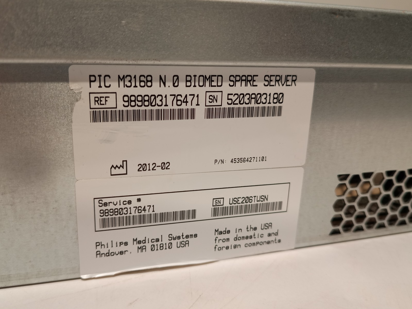 HP ProLiant DL380 G7 2U rack server QT645A Philips Biomed spare as shown