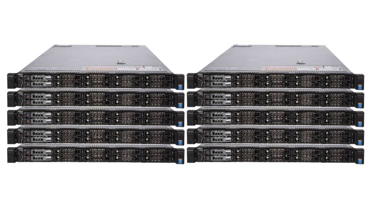 Dell R630 10 Pack – 2 x E5-2650 v4, 64GB RAM, 2 x 600GB HDDs | 3 Year Warranty