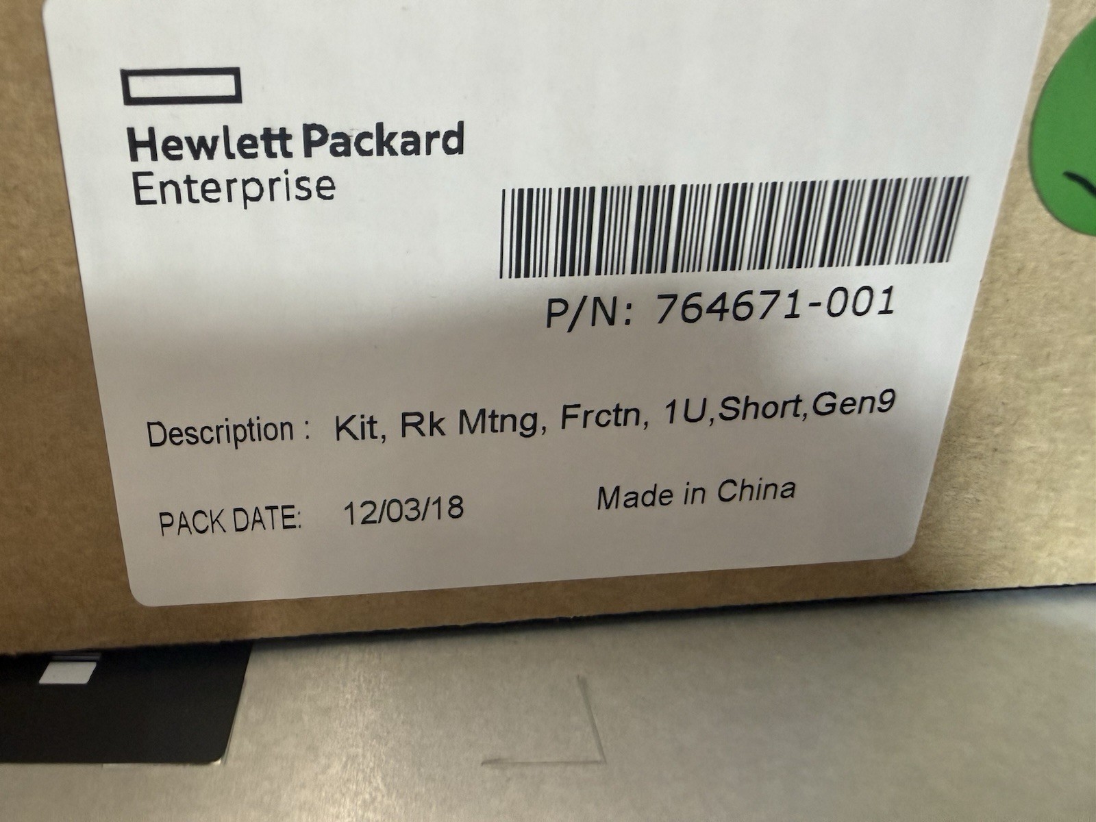HPE PROLIANT DL20 GEN10 SERVER E-2214 CPU / NO RAM OR HD