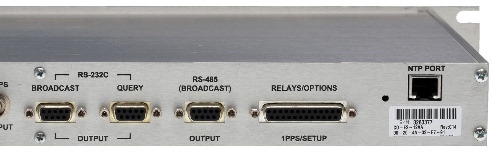 ESE ES-911 NTP GPS Network Time Server TC90 IRIG-B Serial Timecode LED Clock