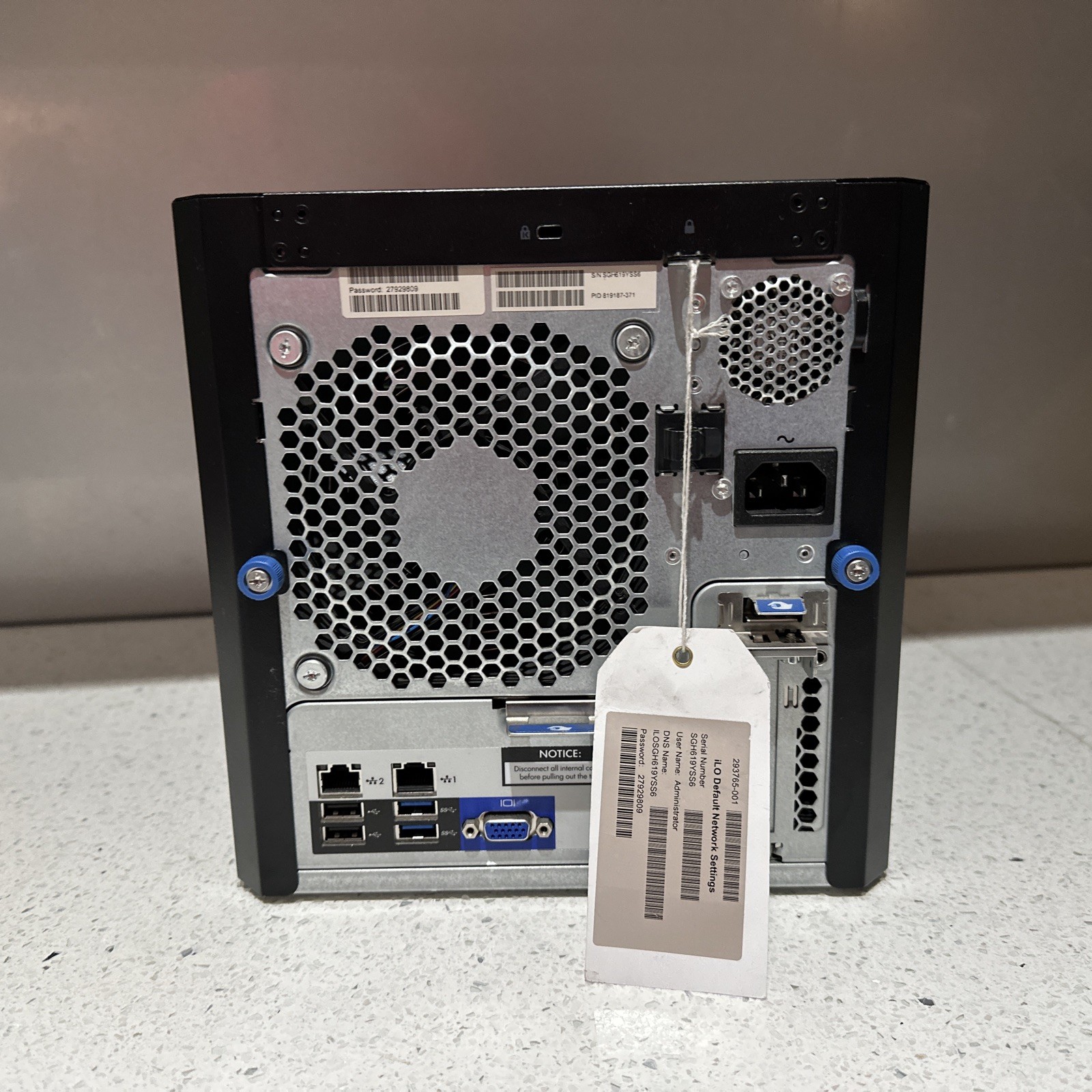 HP PROLIANT TPS-W003 MICROSERVER SERVER TOWER Gen 8, 16G Ram