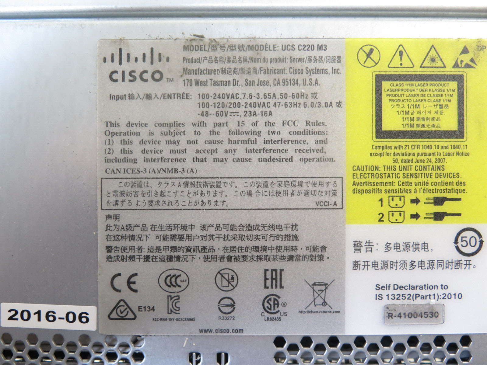 Cisco SNS-3495-K9 UCS C220 M3 2x E5-2609 v1 2.4GHz 32GB RAM 8-Bay 2.5″ Server