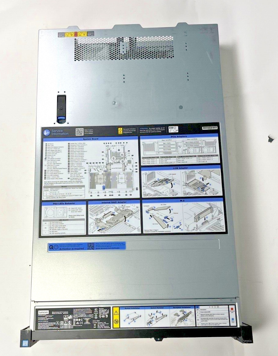 LENOVO SR650 7X06-CT0 0 X 0, 2 X HEAT SINK,2 X 750 POWER, 1 X 8 X 2.5″ BACKPLANE