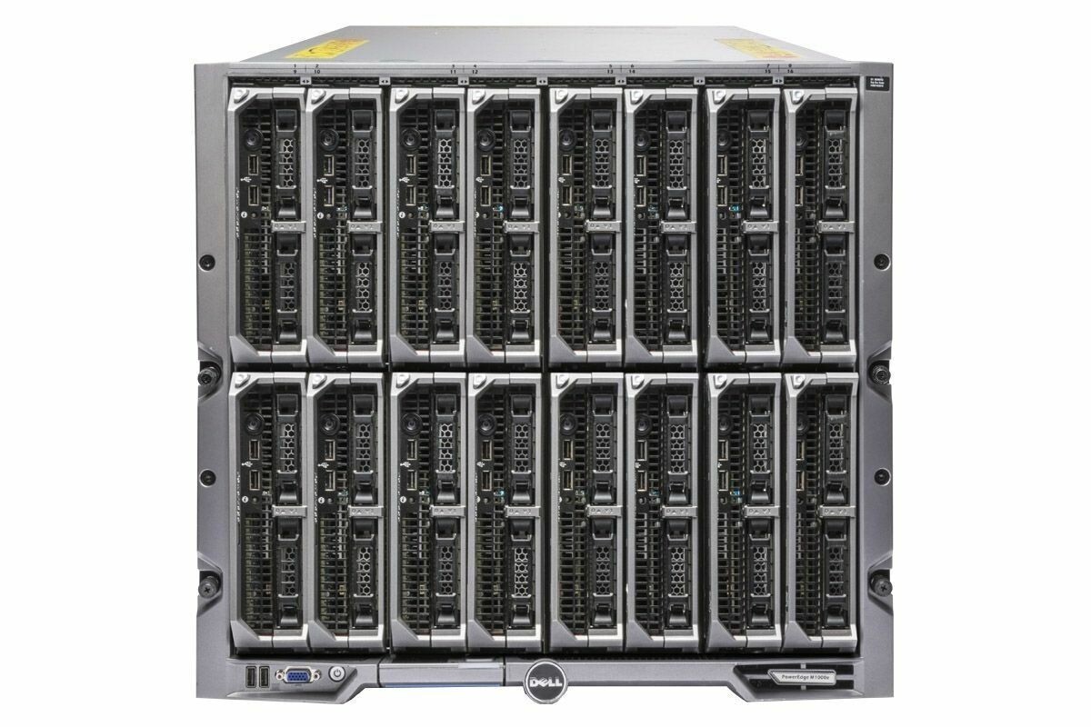 Dell PowerEdge M1000E +16x M620 Blade Server 2x E5-2690v2 64GB Ram 2x 1.92TB SSD