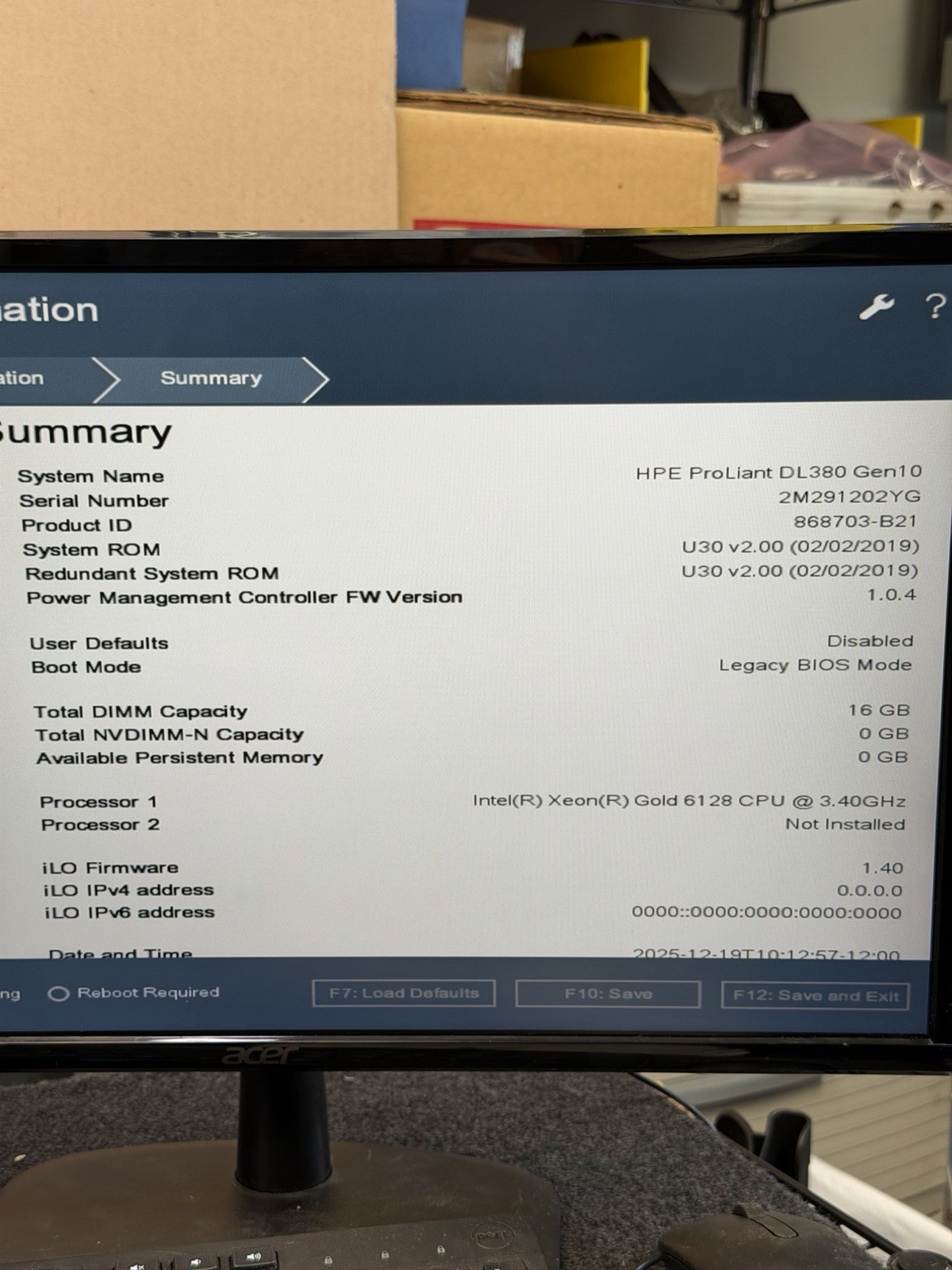 HPE ProLiant DL380 Gen10 | Xeon Gold 6128 3.40GHz | 16GB RAM | P816i-a | No HDD