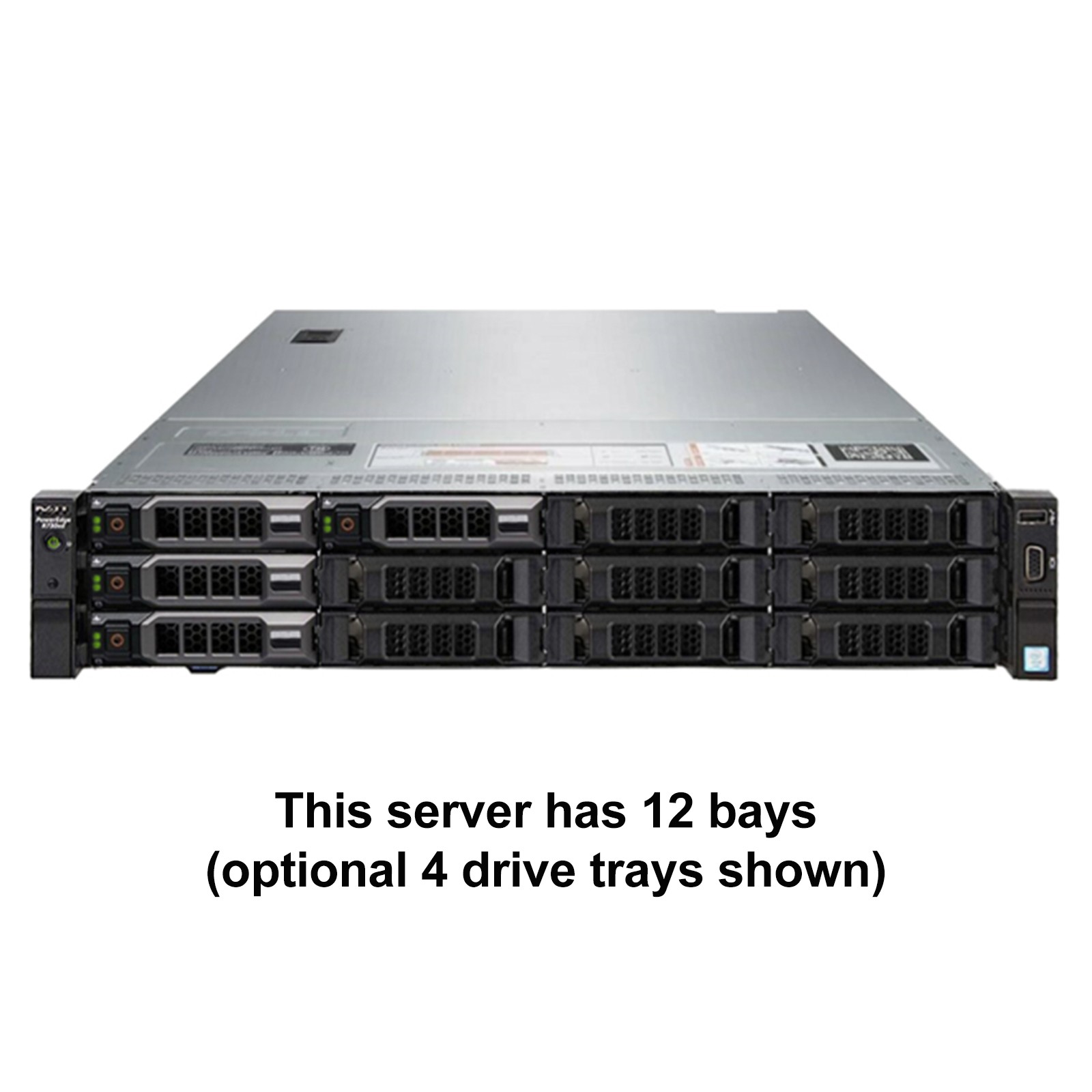 Dell PowerEdge R730XD Server 2x E5-2680 V3 = 24 Cores | H730 | 32GB | 4x trays