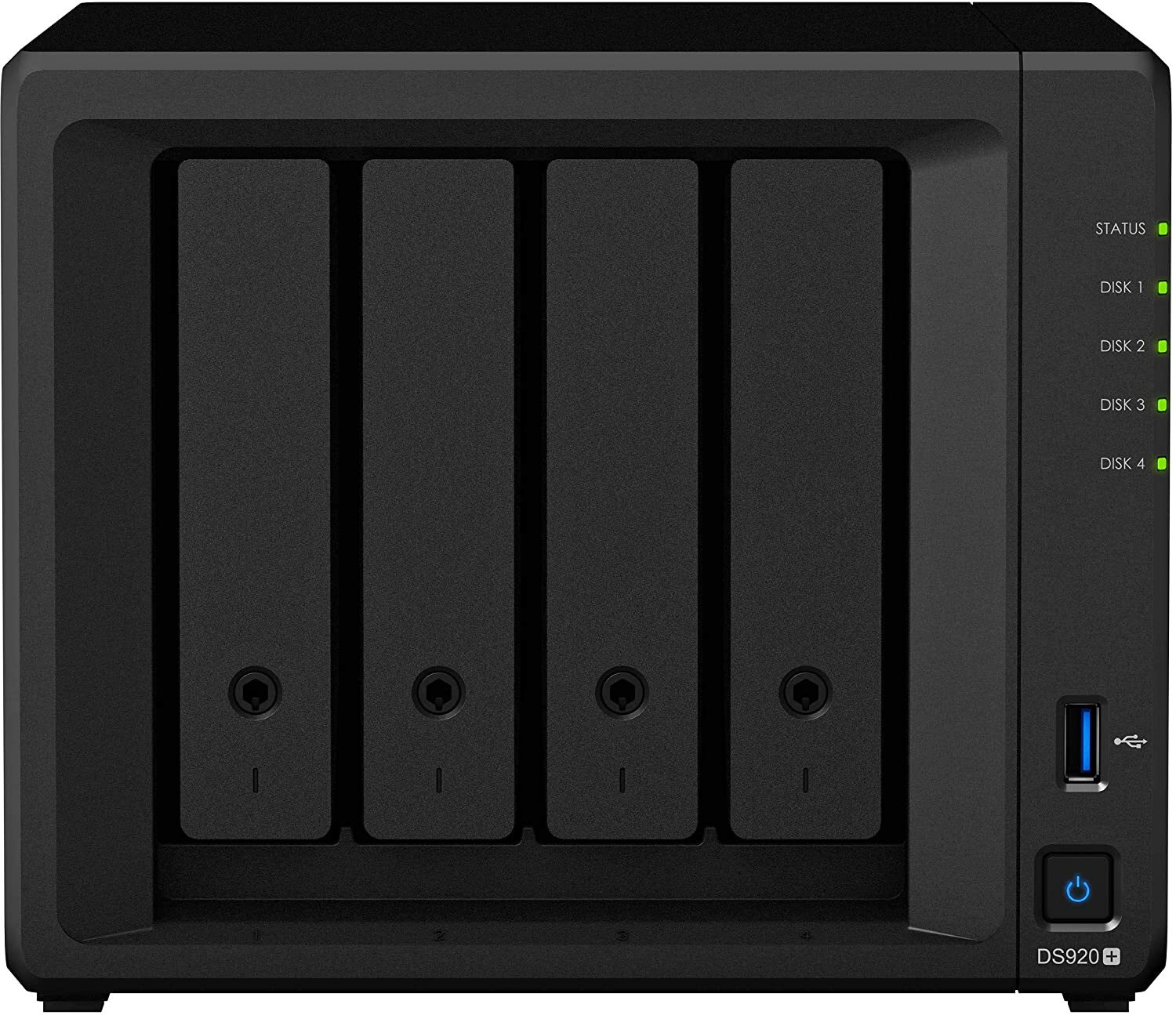 New Synology Diskstation DS920+ NAS Server, Celeron J4125, 8GB DDR4, 16TB HDD