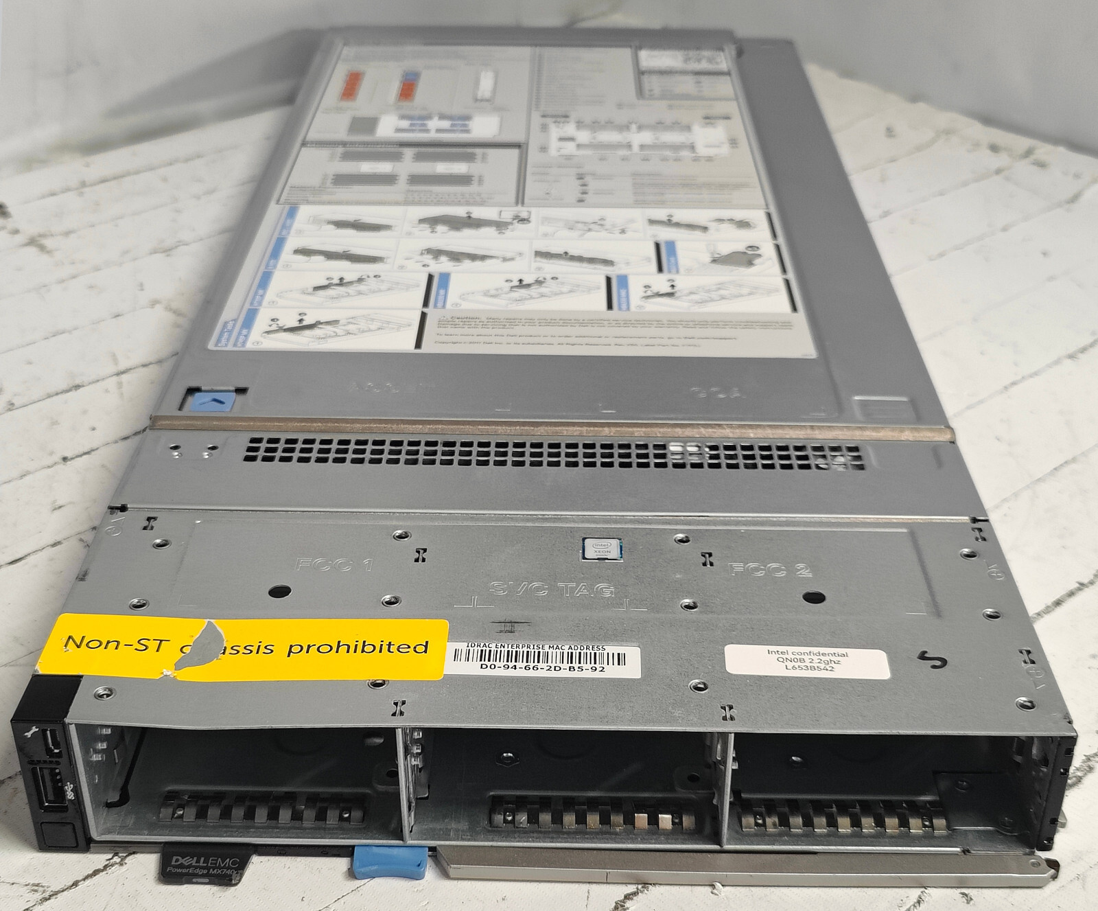 Dell EMC PowerEdge MX740c Server Blade Intel Confidential QN0B 2.2GHz 16GB RAM
