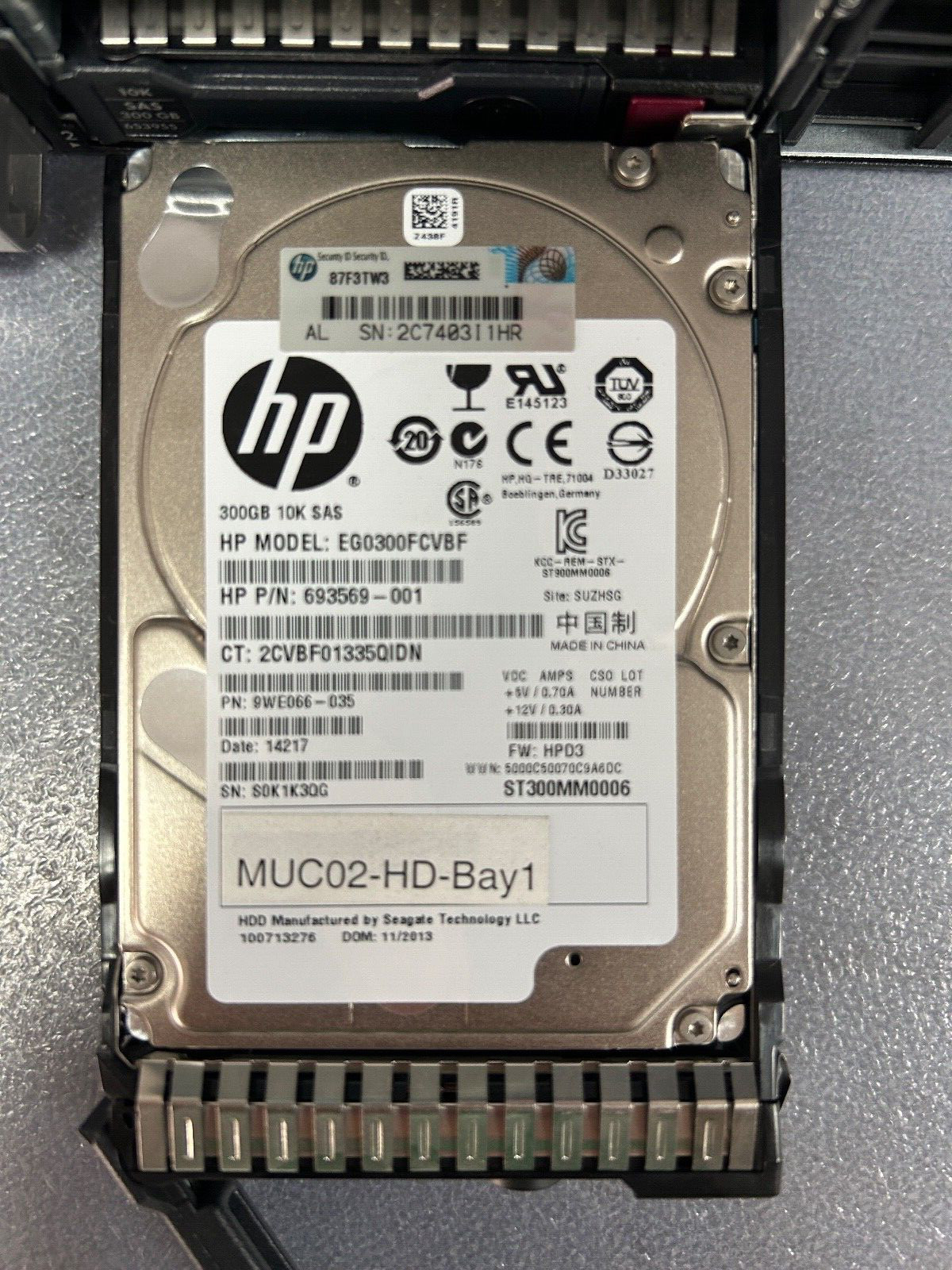 HP Proliant DL360P GEN 8 2x Xeon, HP EG0300FCVBF, 300GB, 10K SAS (Used)