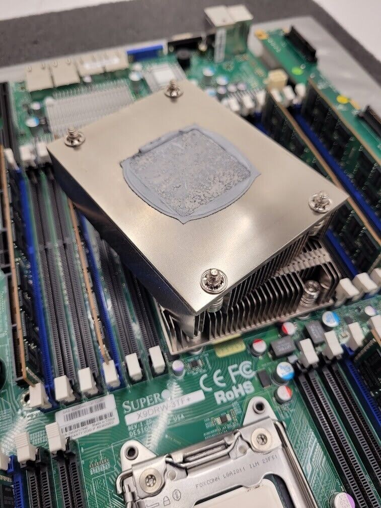 Supermicro X9DRW-3TF+ Server Motherboard 64Gb Ram 2x E5-2620 Xeon Working Pull