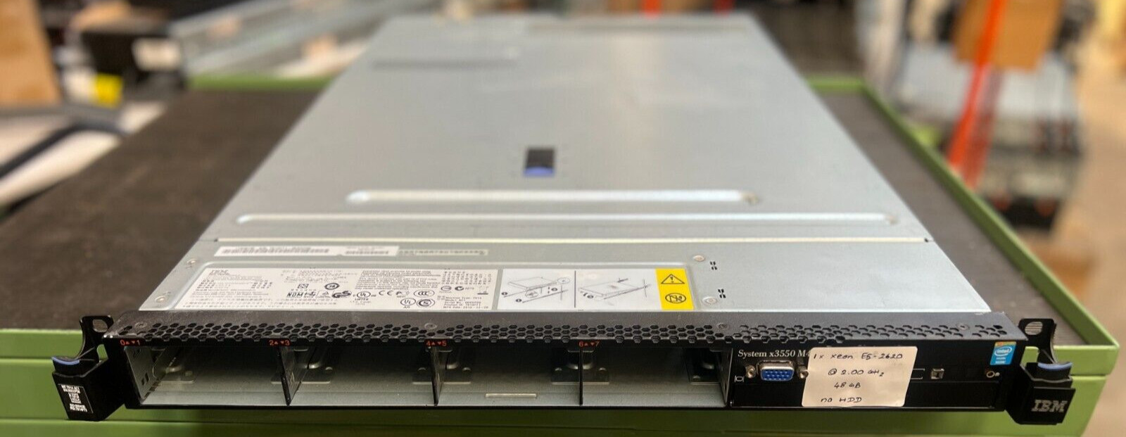 IBM System x3550 M4 Server | 1x Xeon E5-2620 @2GHz 48GB l No HDD 2xCards 2x PSU