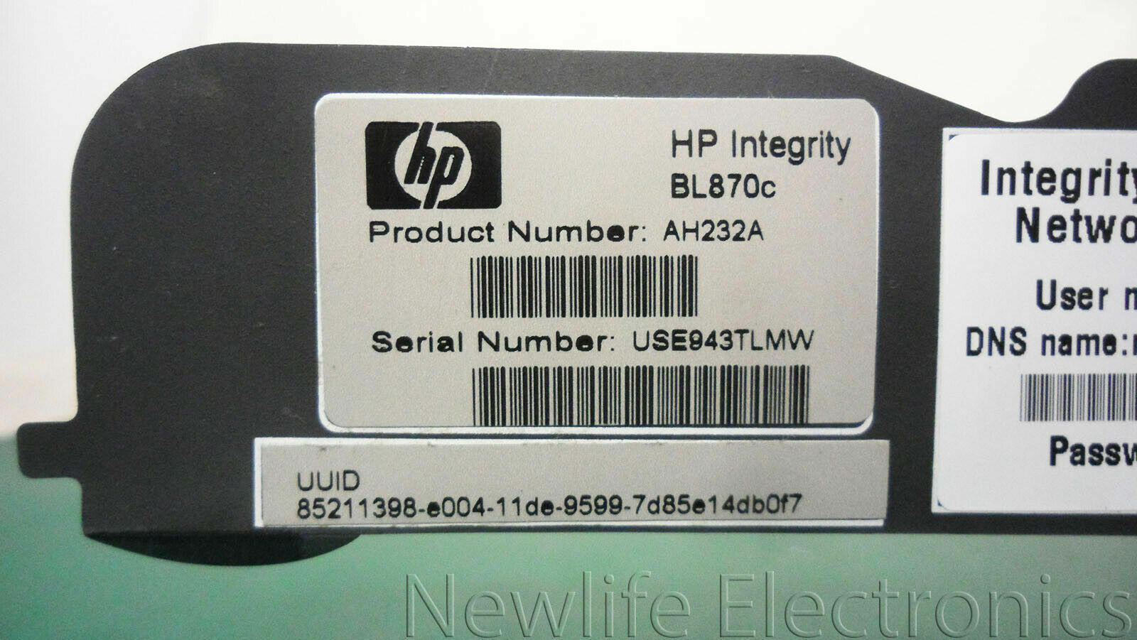 HP AH232A Integrity BL870c Base Server Blade (No CPU’s, RAM, Drives)