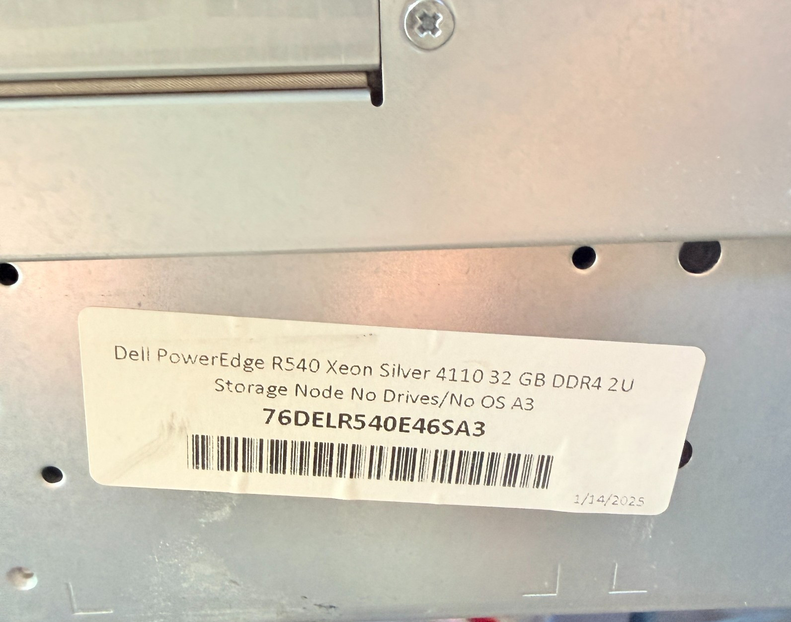Dell Poweredge R540 Xeon Silver No RAM No HDD No OS Includes Power Cable