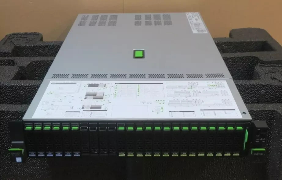Fujitsu Primergy RX2540 M4 2x 8C Silver 4110 224GB Ram 26.1TB Storage 2U Server