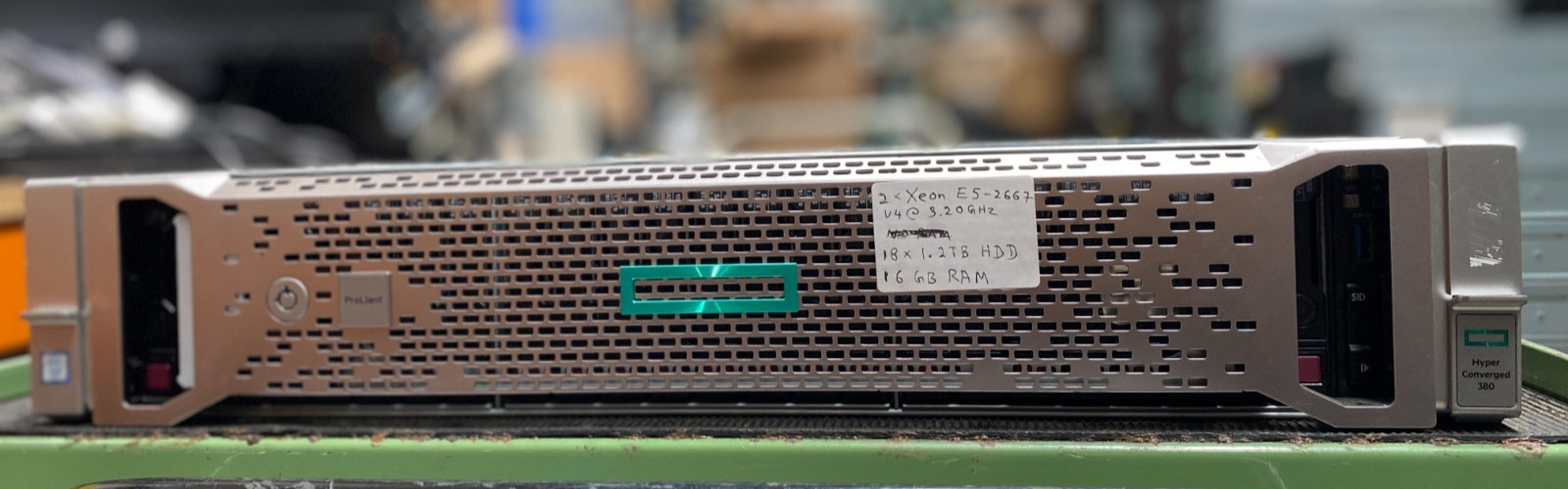 HPE Hyper Converged 380 P9D74A 2x Xeon E5-2667 v4 @3.2Ghz 16GB Ram 18×1.2 TB HDD