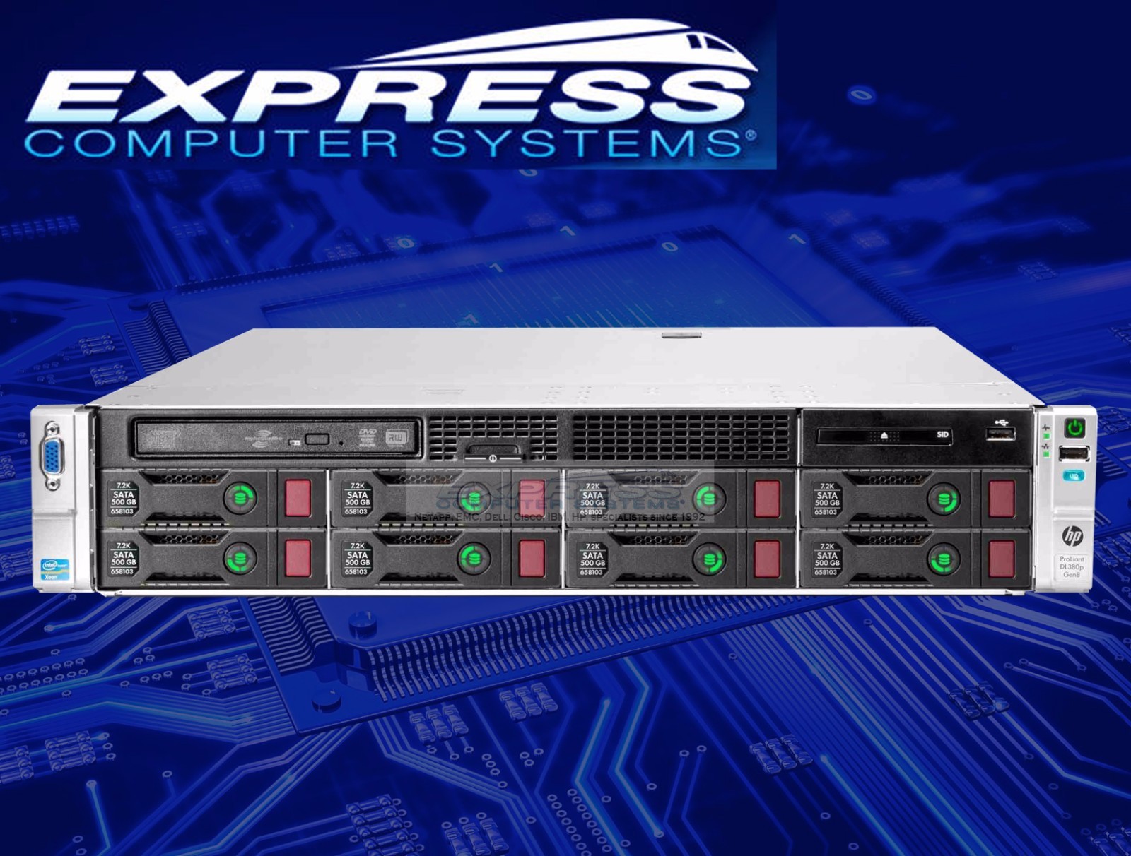 HP ProLiant DL380p G8 Gen8 E5-2620v2 2.1GHz 6-Core 24GB 8x 3.5″ LFF