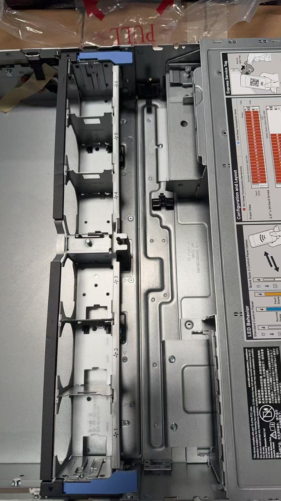 DELL EMC POWEREDGE SERVER R740 8 Bay CHASSIS W/ SHROUD Fan Enclosure PY90Y 4R45W