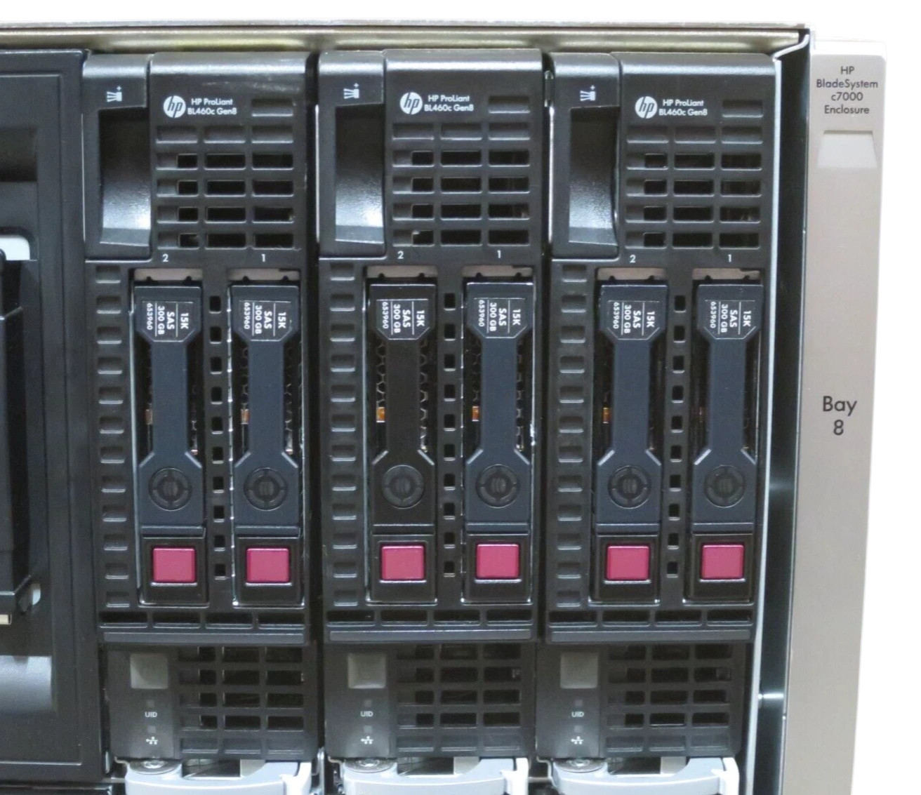 HP Blade System BL C7000 G3 Blade Chassis 3x BL460C Gen8 6x E5-2650v2 384GB RAM