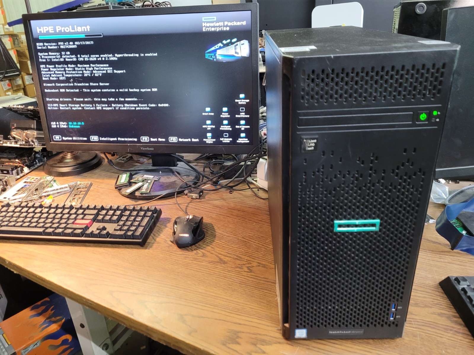 HP Proliant ML110 Gen9 Server,E5-2620 v4, 32GB RAM,2x2TB – Boots to bios! no os
