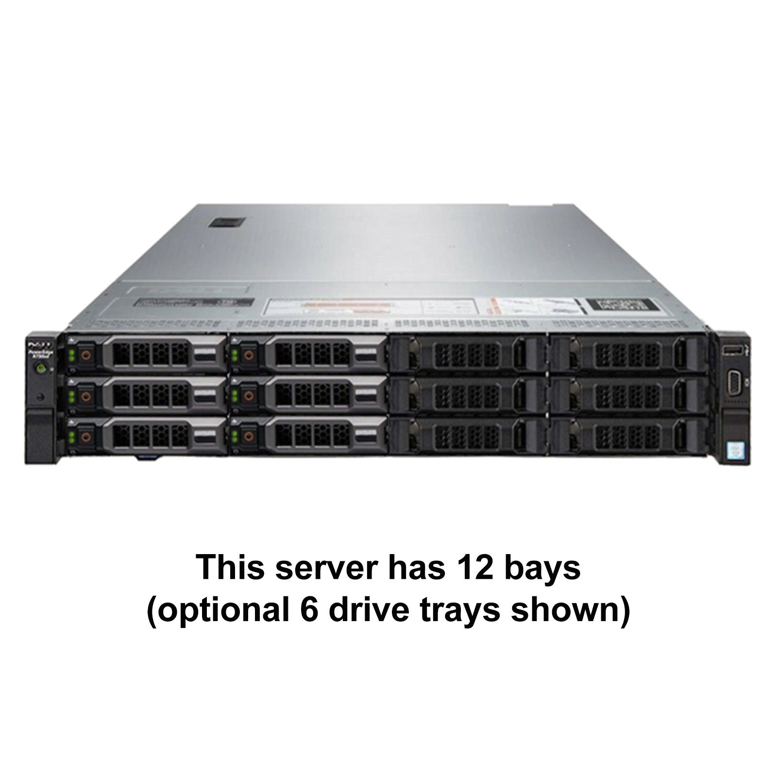 Dell PowerEdge R730XD Server 2x E5-2698 V4 = 40 Cores H730p 128GB RAM 6x trays